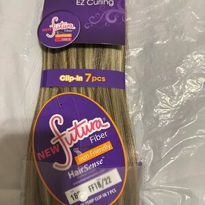 Fiber Clip-in Hair Extensions - Blonde